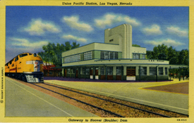 Streamlined Union Pacific passenger depot in Las Vegas, NV